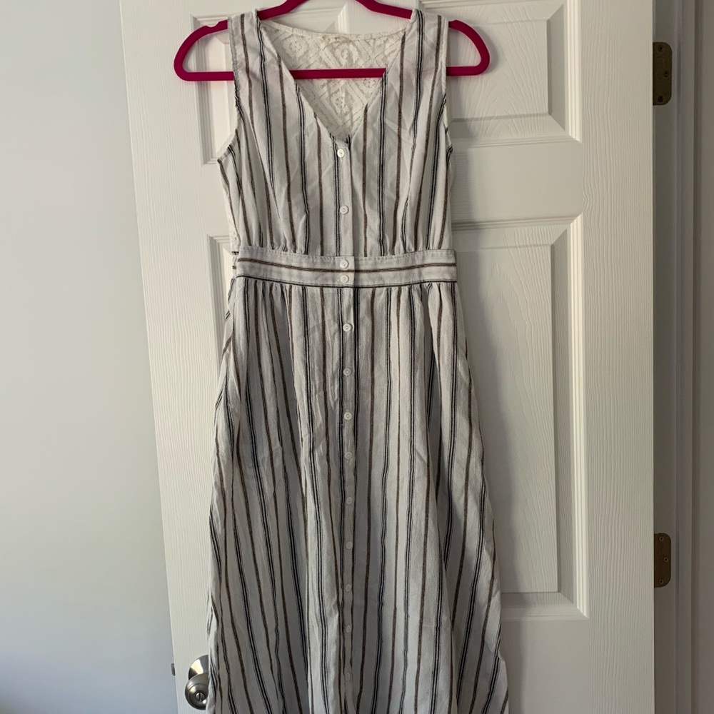 Button front midi dress